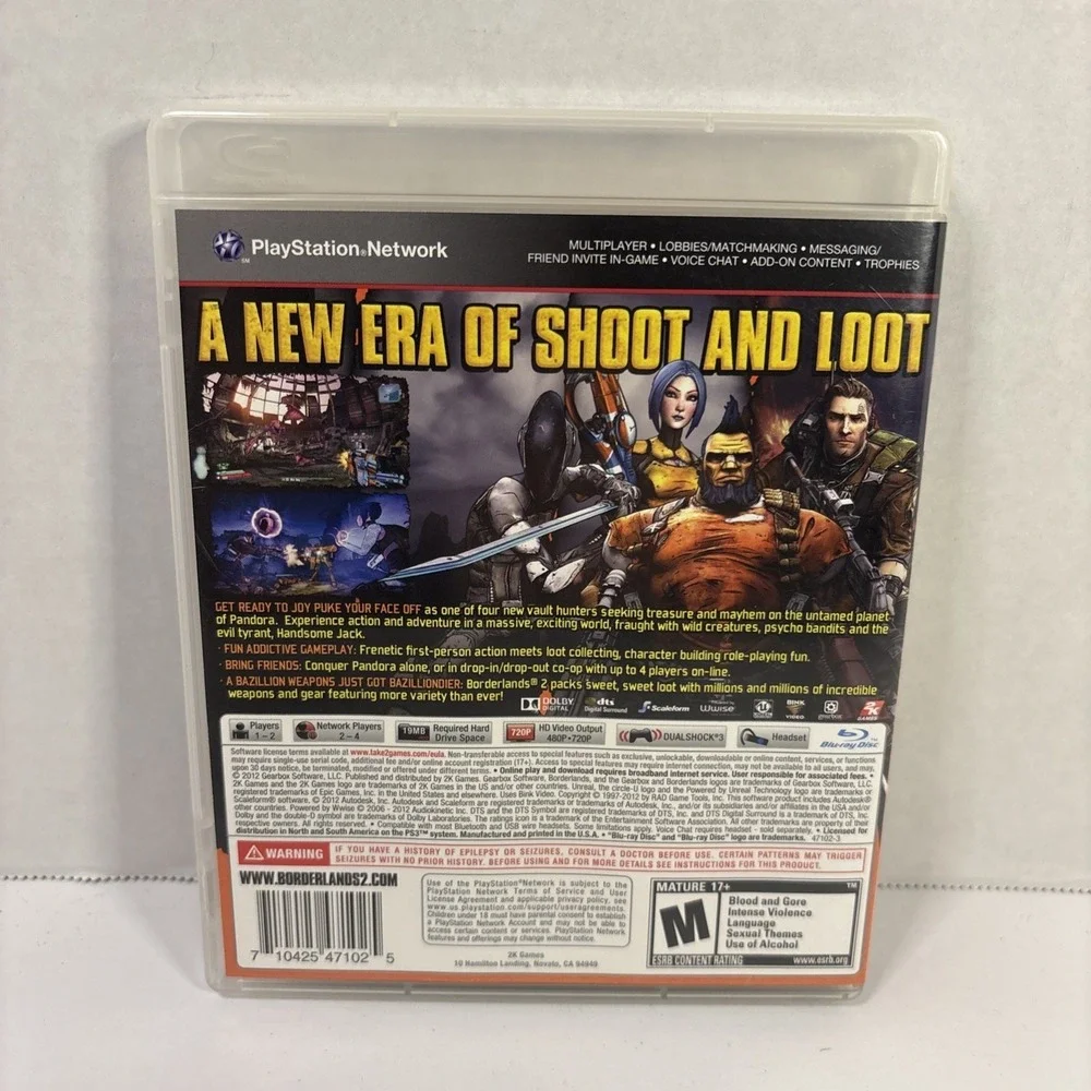 Borderlands 2 PS3 Sony PlayStation 3 2012 Complete CIB w/ Manual Tested